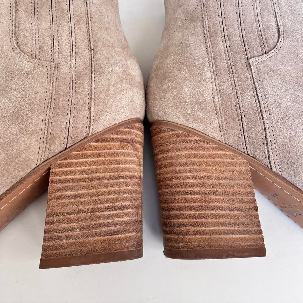Marc Fisher Suede Tan Ankle Boots Size 9.5 - Picture 9 of 12